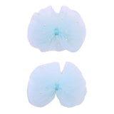 Tulle Bow Pearl Accented Hairclip Set