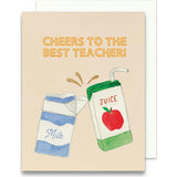 Cheers to the Best Teacher Greeting Card