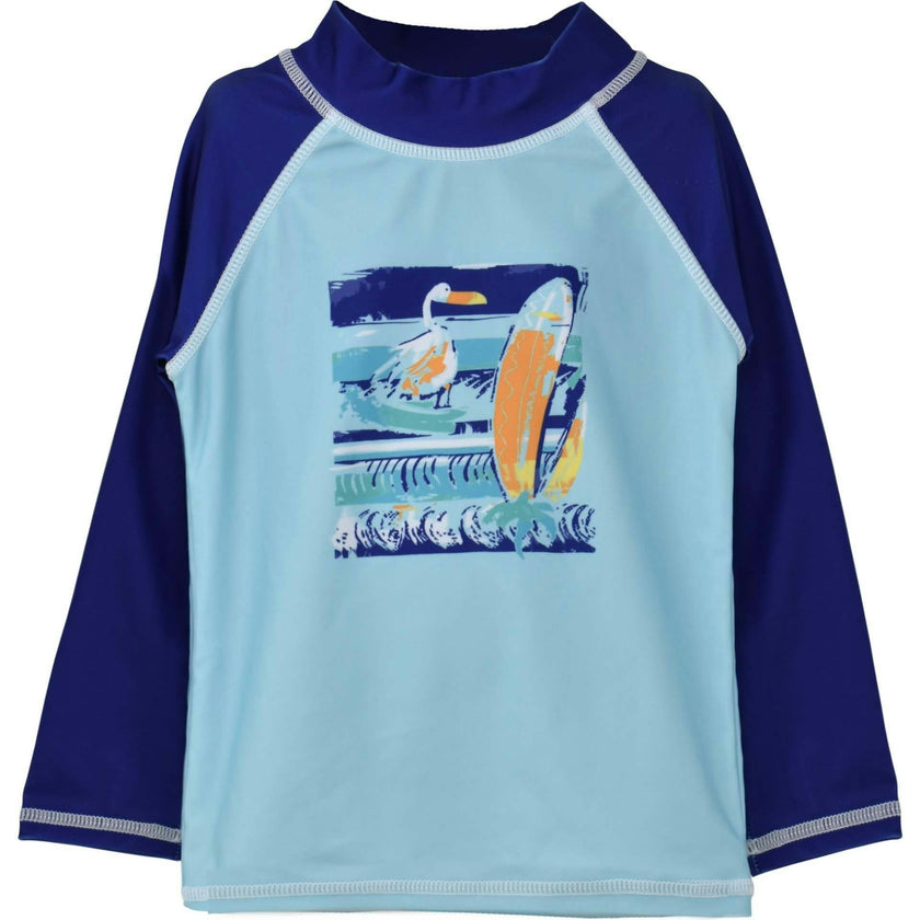 UPF 50+ Graphic Rash Guard Swim Top