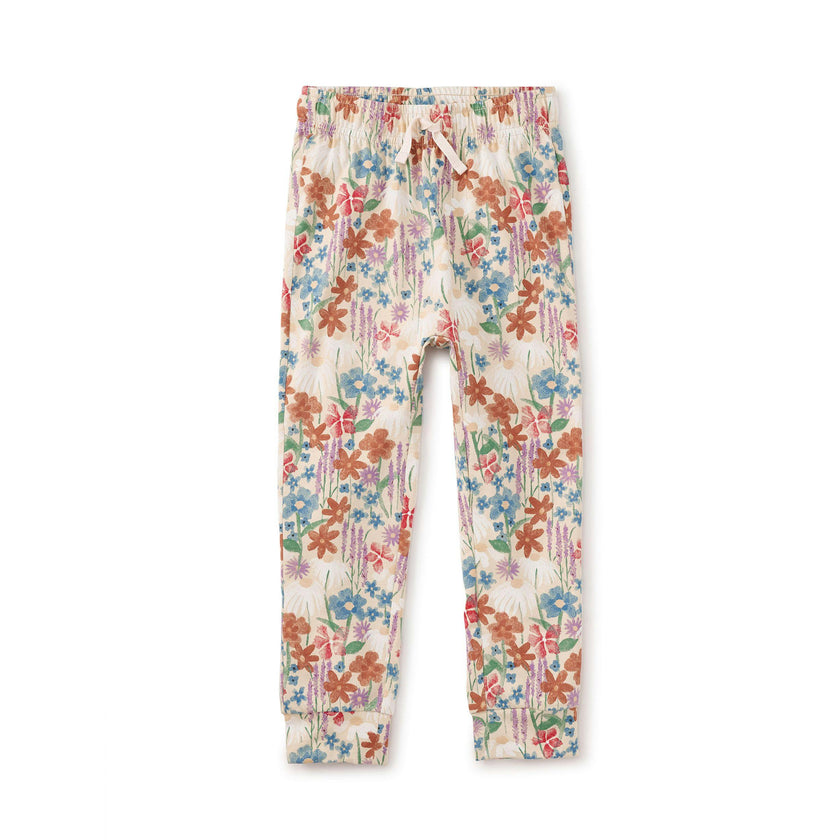 Printed Everyday Joggers, Watercolor Wildflowers