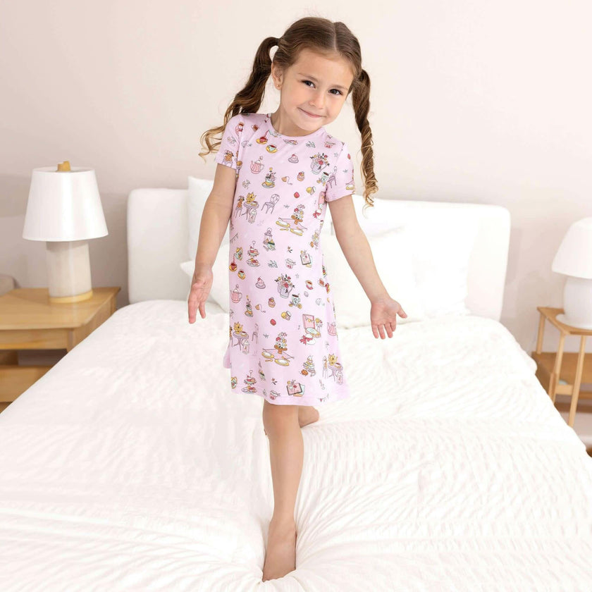 Tea Party Girls' Short Sleeve Dress