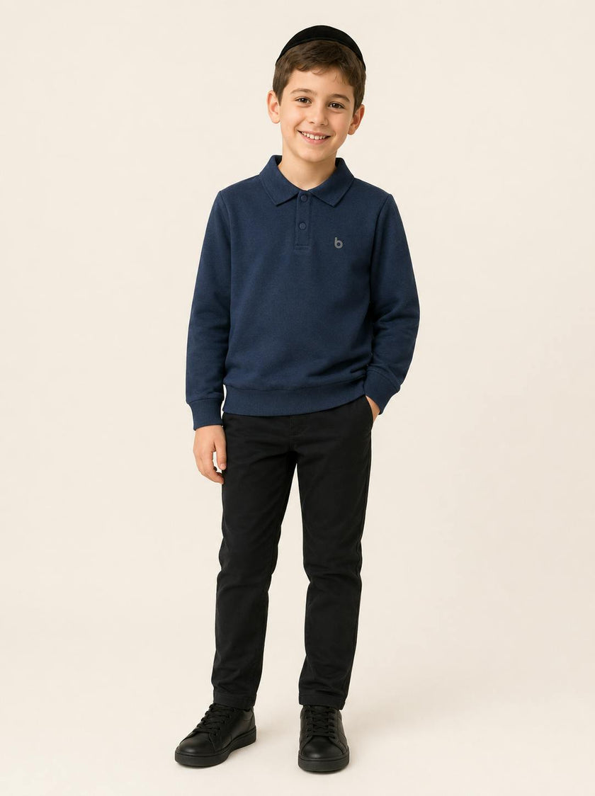 Boys Long Sleeve Sweatshirt Polo