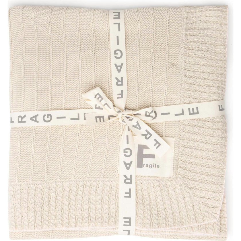 Knit Blanket Sand/Pink