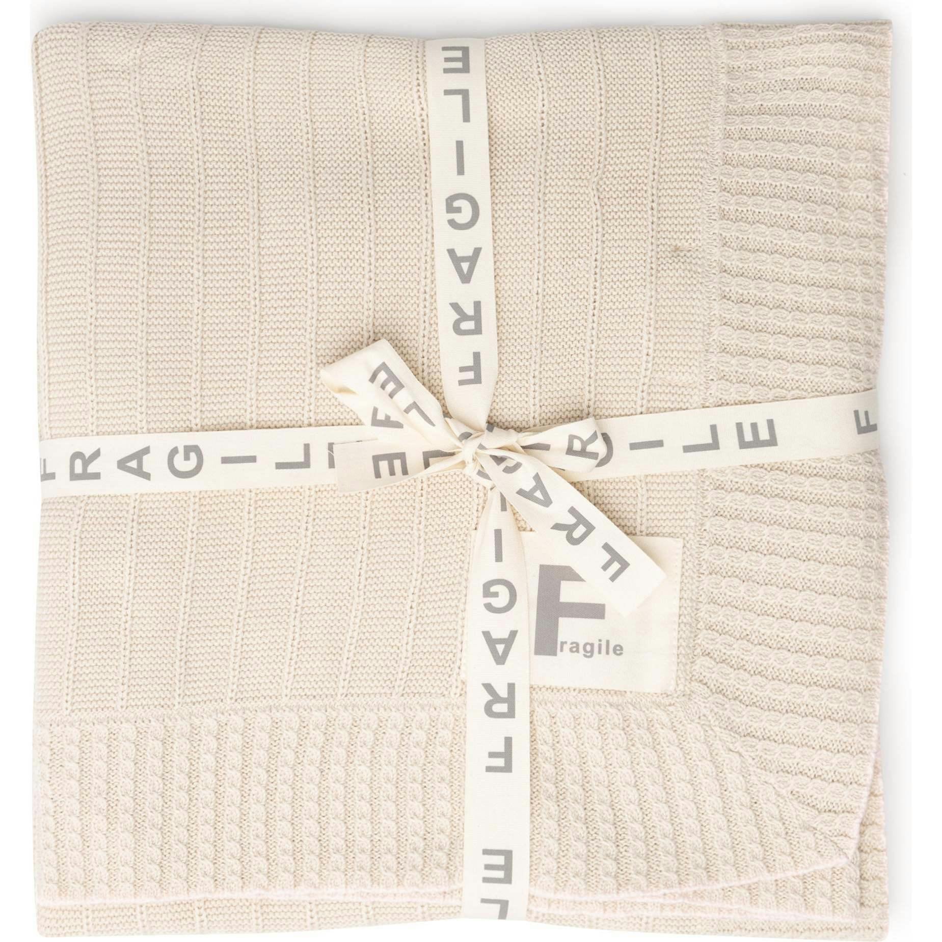 Knit Blanket Sand/Pink