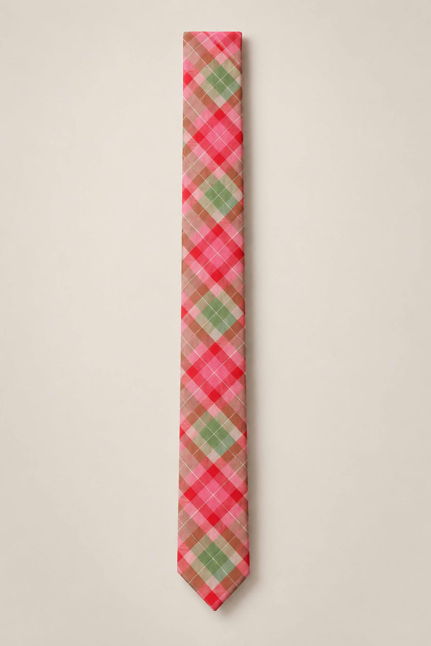 Ties in Rosewood Tartan