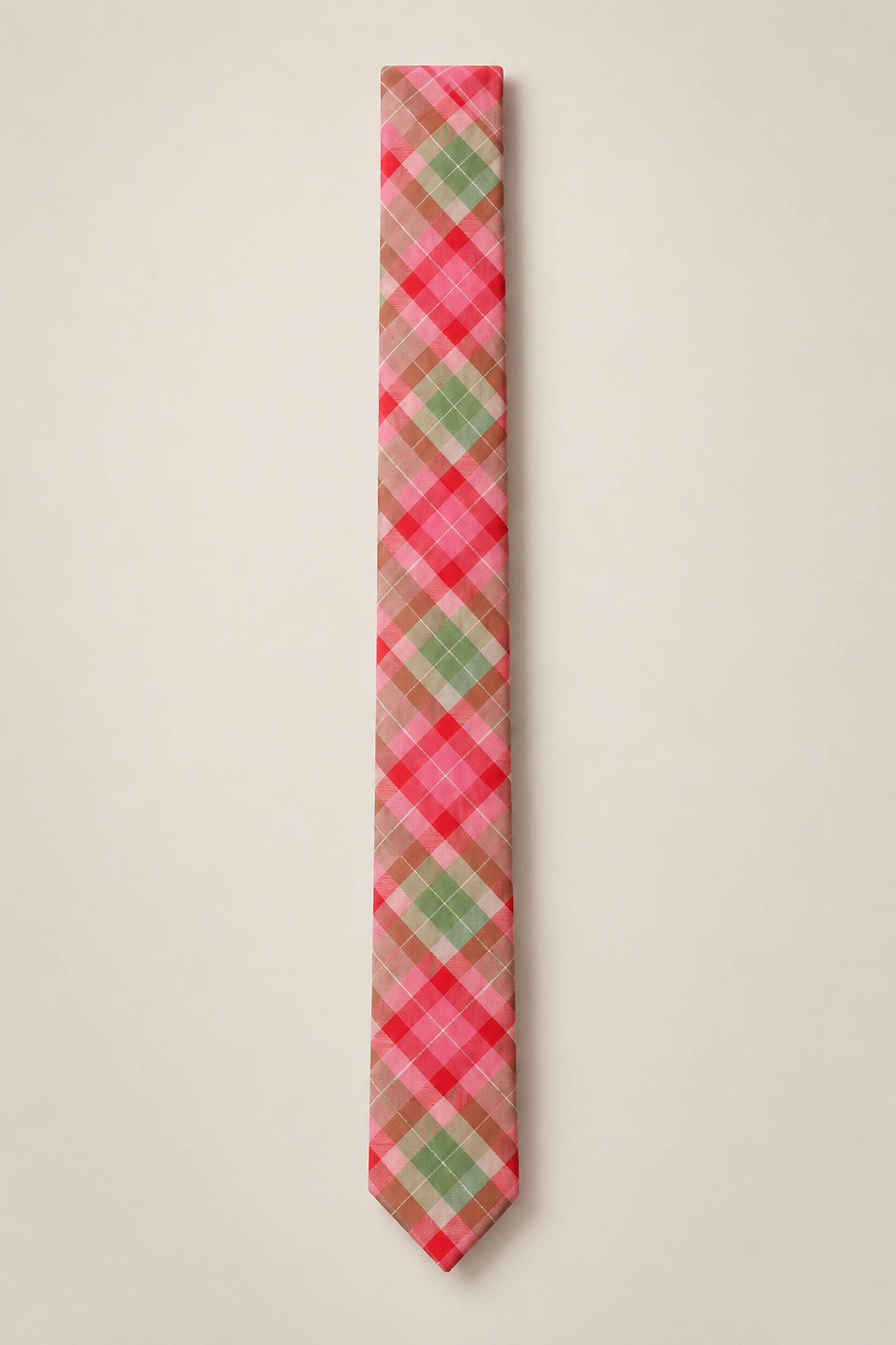 Ties in Rosewood Tartan