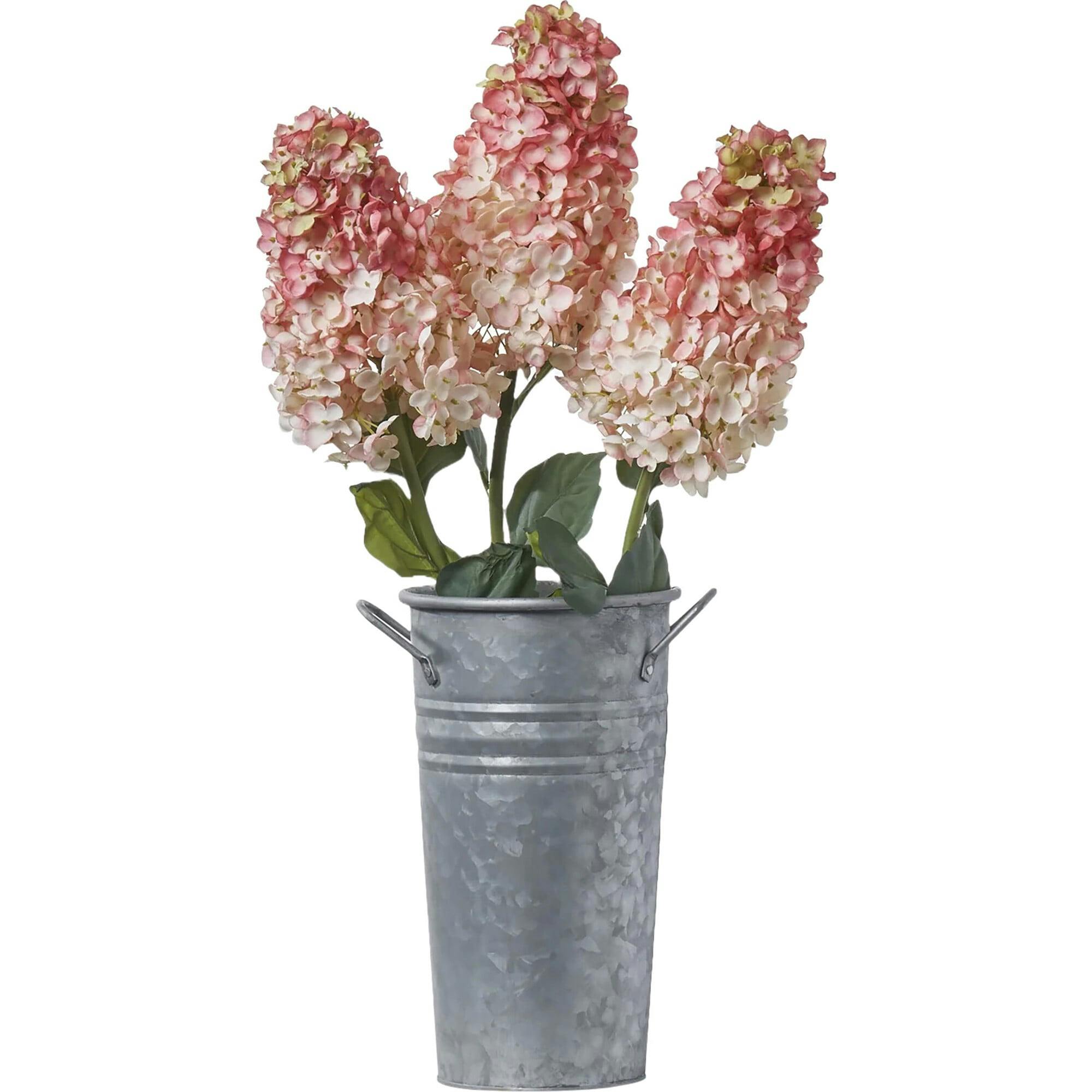 Light Pink Silk Pee Gee Hydrangea Single Long Stem Spray - 36