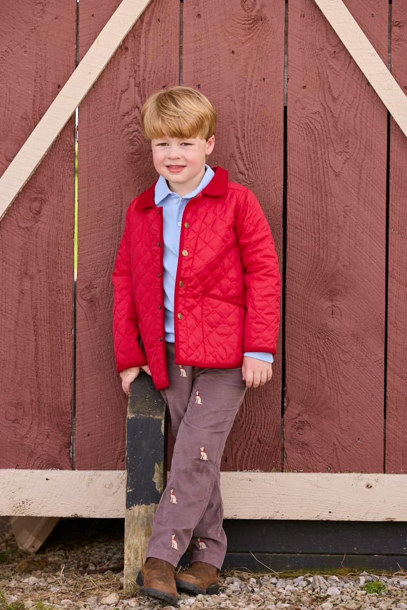 Classic Quilted Jacket - Red