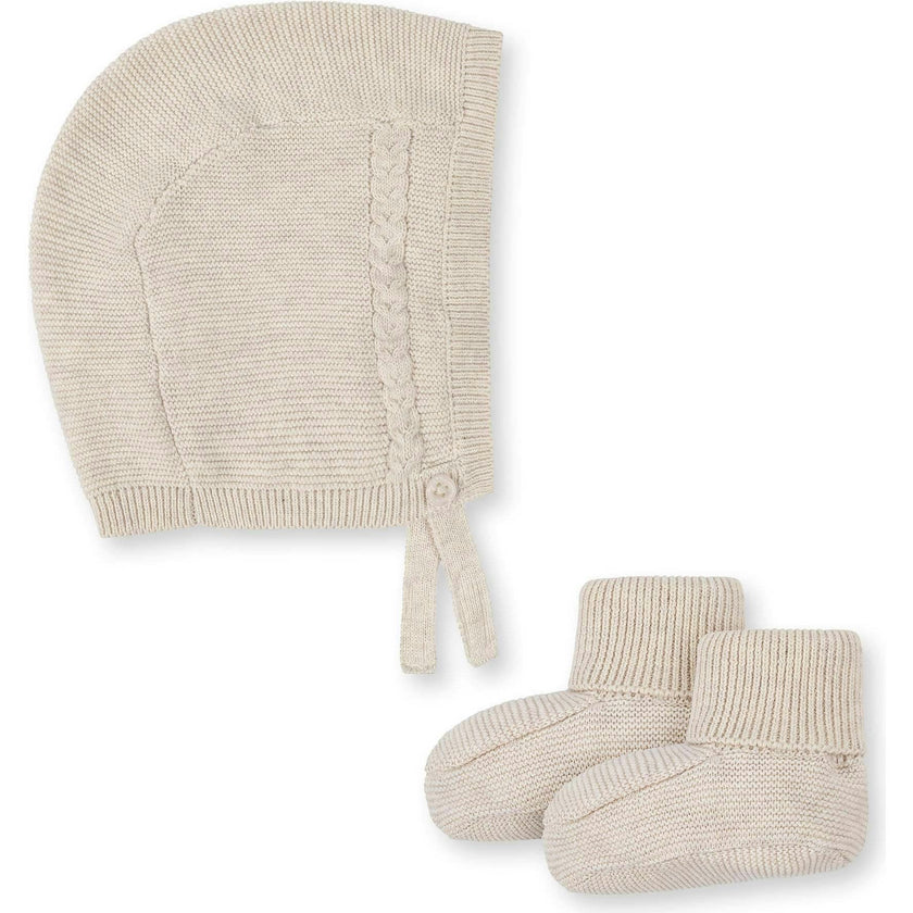 Organic Sweater Bonnet and Bootie 2-Piece Set