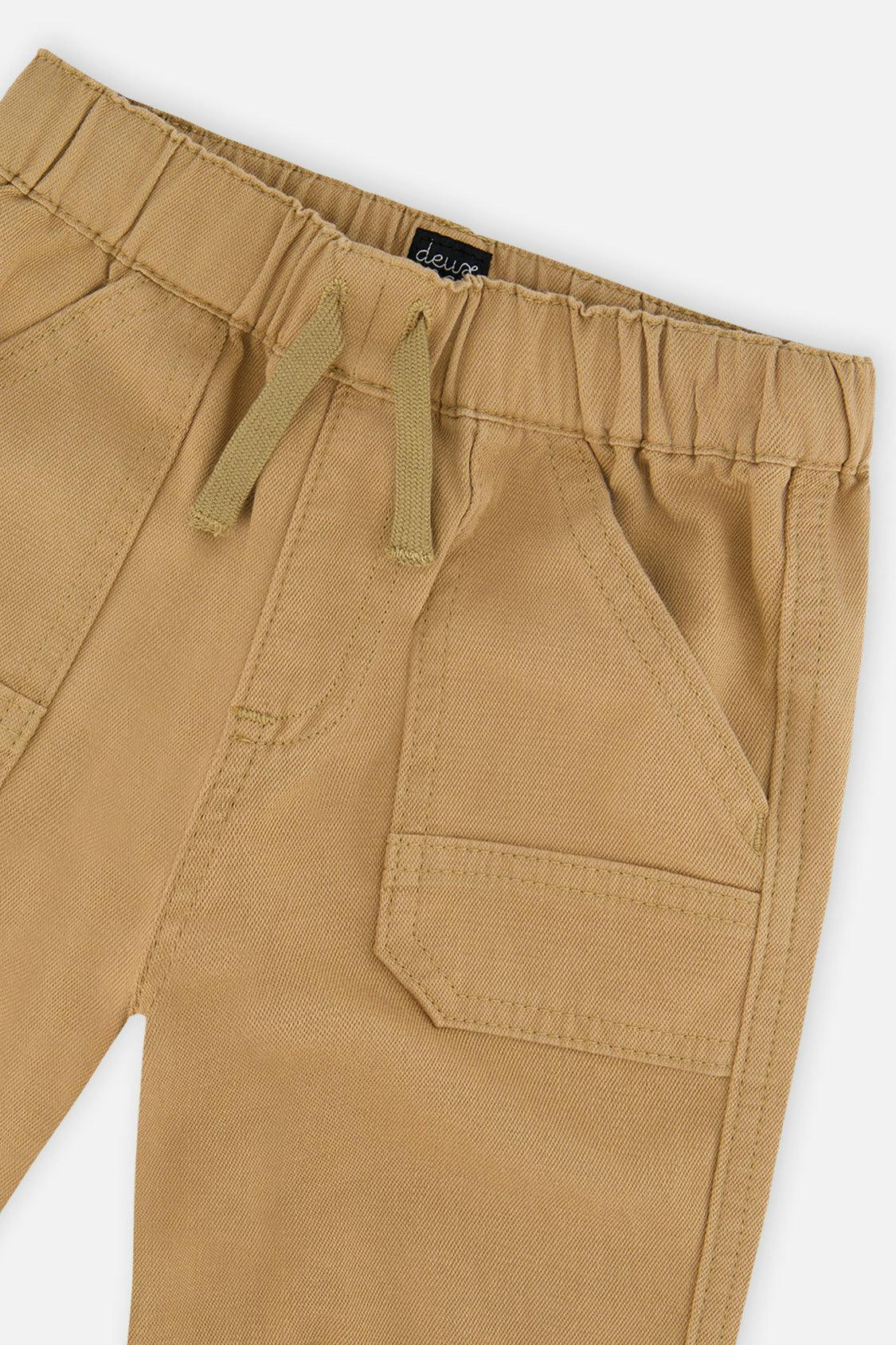Baby Stretch Canvas Jogger Pants Beige