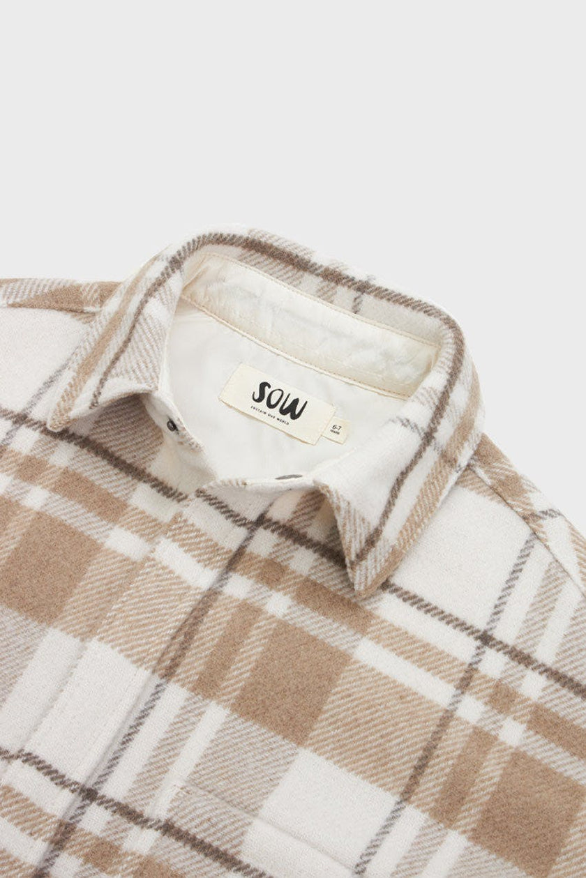 Elongated Oversized Plaid Shirt Jacket