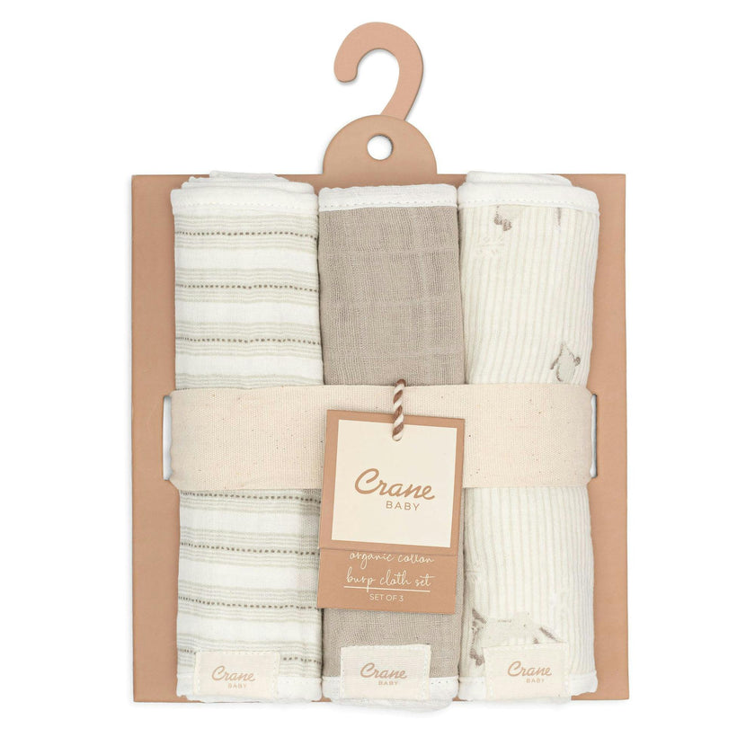 Avery Bunny Organic Cotton Burp Cloth (Set of 3)