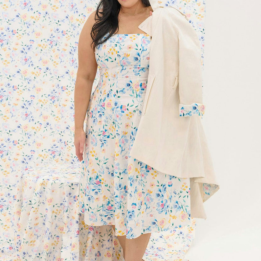 Petal Dress in Blue Bouquet