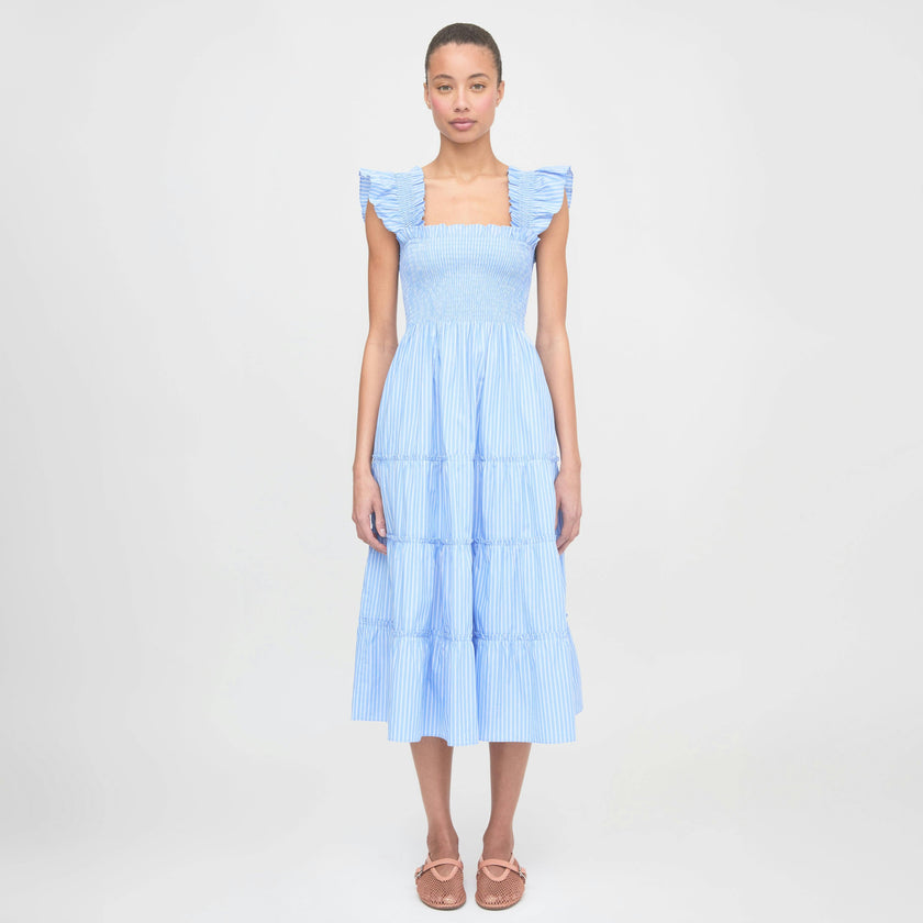 The Ellie Nap Dress - Blue Stripe