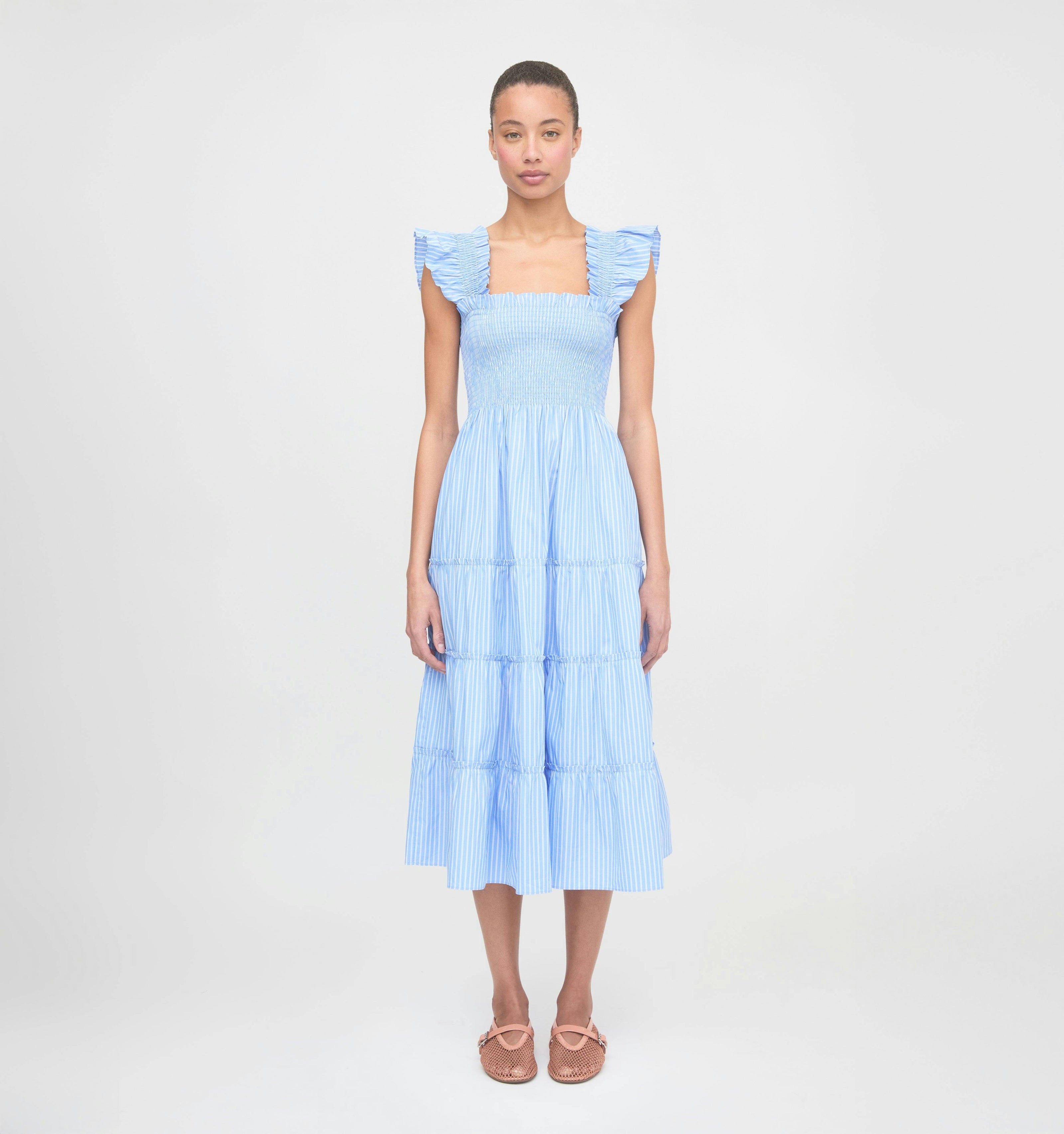 The Ellie Nap Dress - Blue Stripe