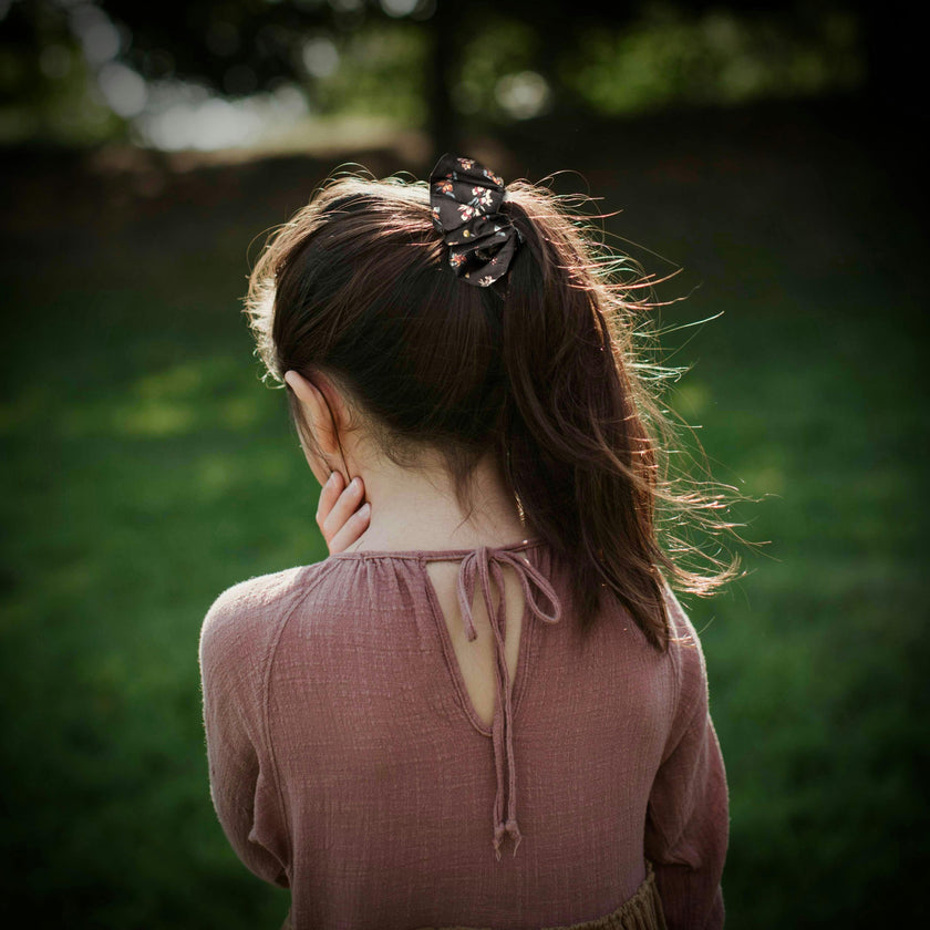 Scrunchies, Liberty of London Black/Brown Florals Bundle Set