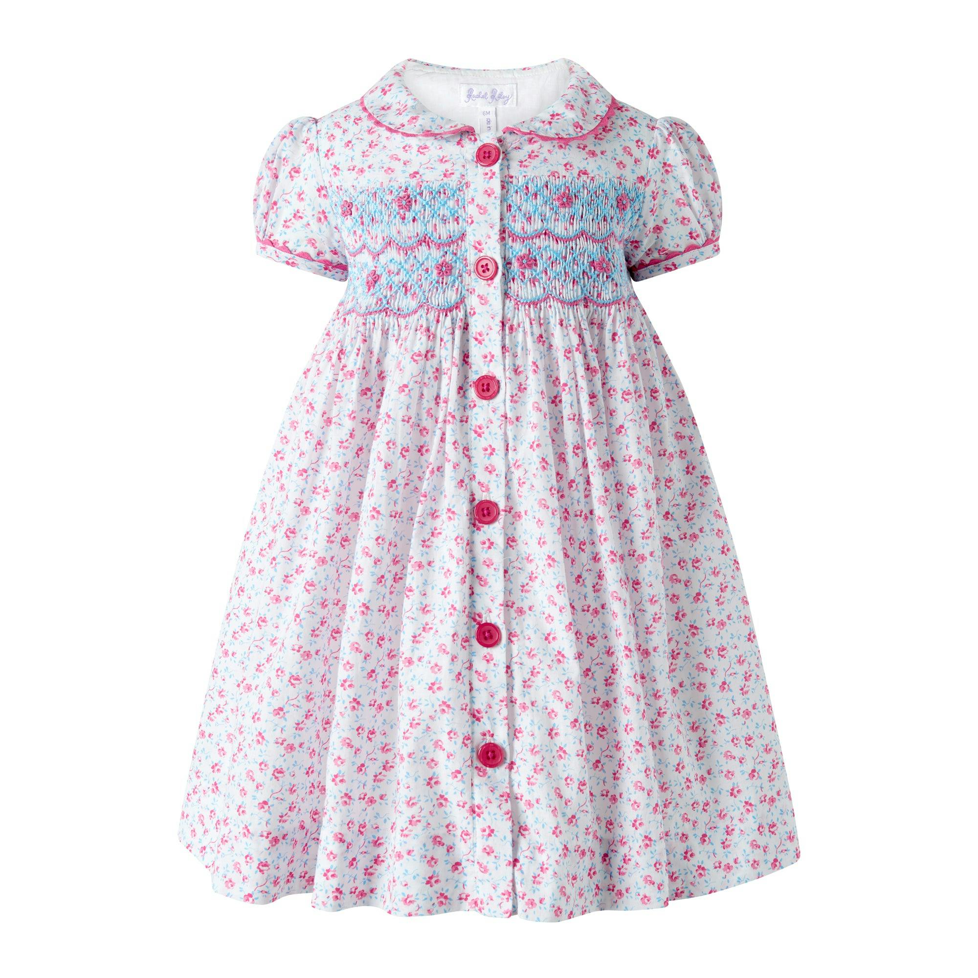 Floral Smocked Button-Front Dress and Bloomers