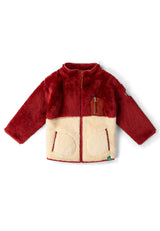 Plum Zip Up Cosy Recycled Cosy Fleece Jacket, Purple