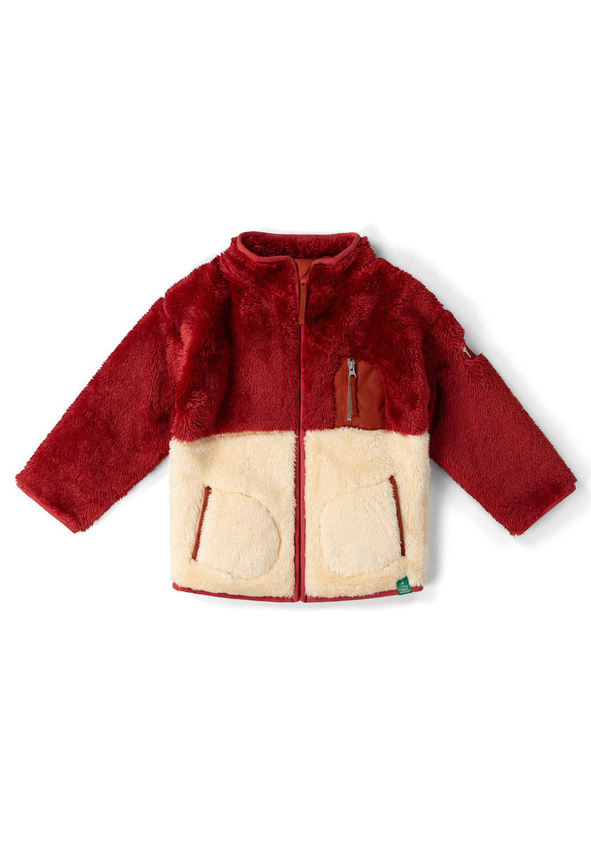 Plum Zip Up Cosy Recycled Cosy Fleece Jacket, Purple