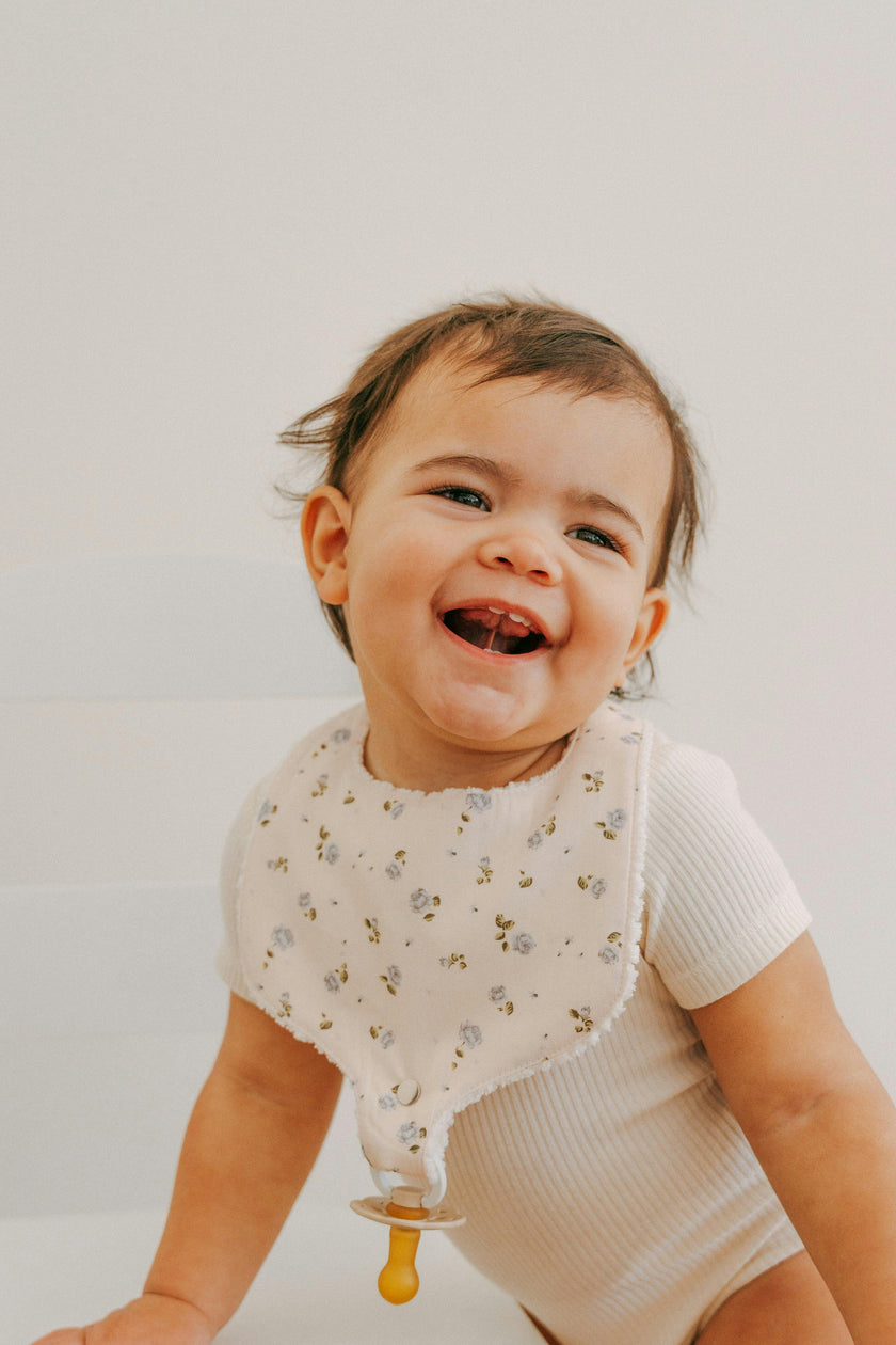 Soothe & Snap Pacifier Bib- Rosemilk Bloom