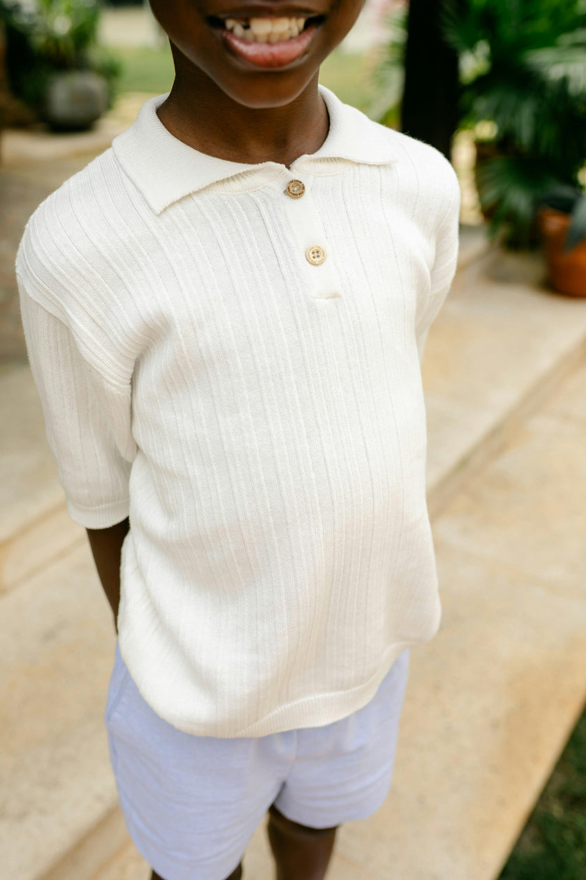 Sterling Short Sleeve Sweater - Cream
