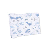 Watercolor Blue Whales - Swaddle Blanket