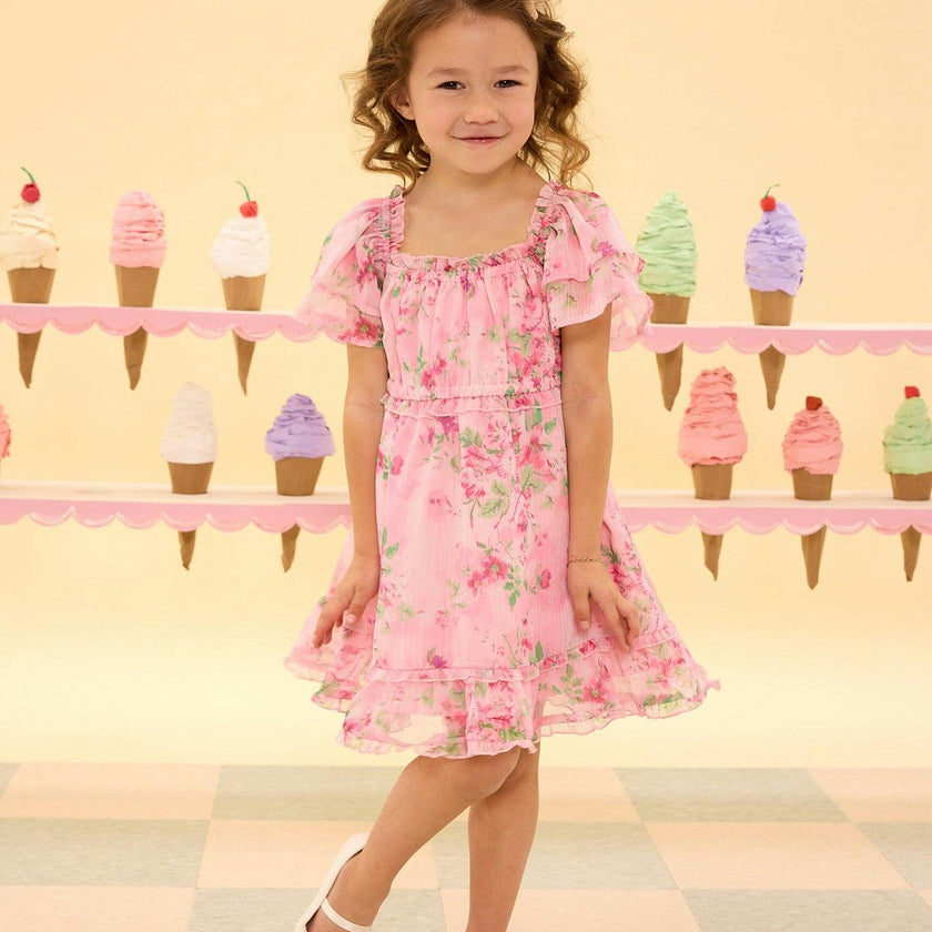 Mini Juliana Dress in Rose Trance