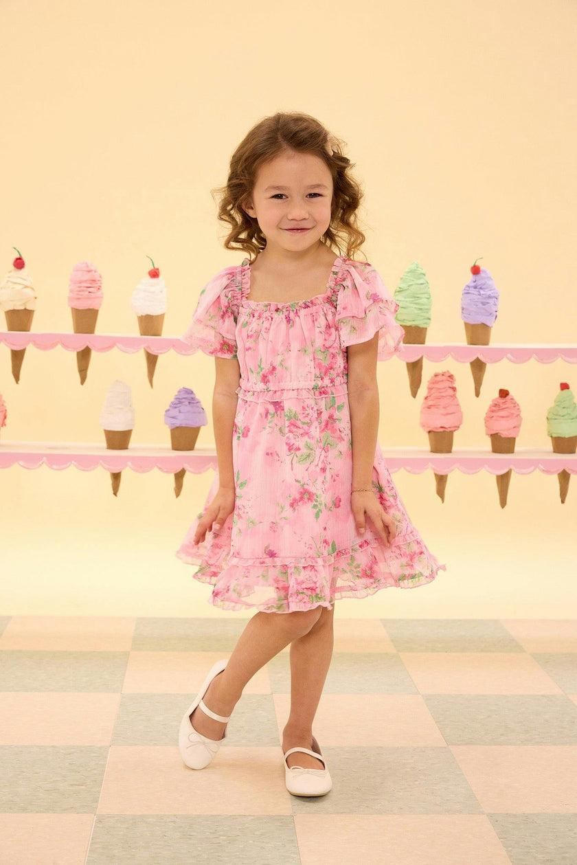 Mini Juliana Dress in Rose Trance