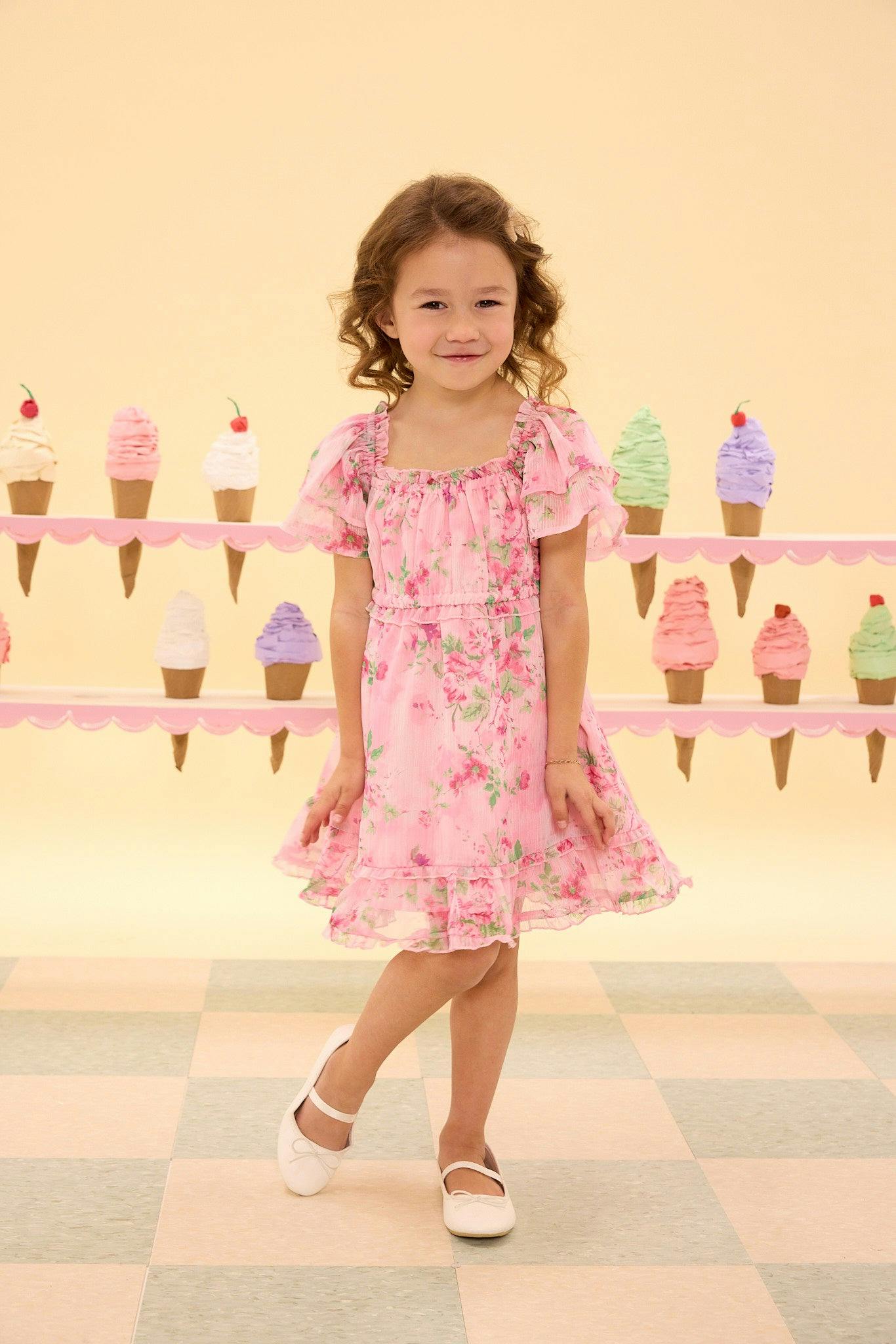 Mini Juliana Dress in Rose Trance