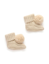 Cashmere Booties Camel Melange