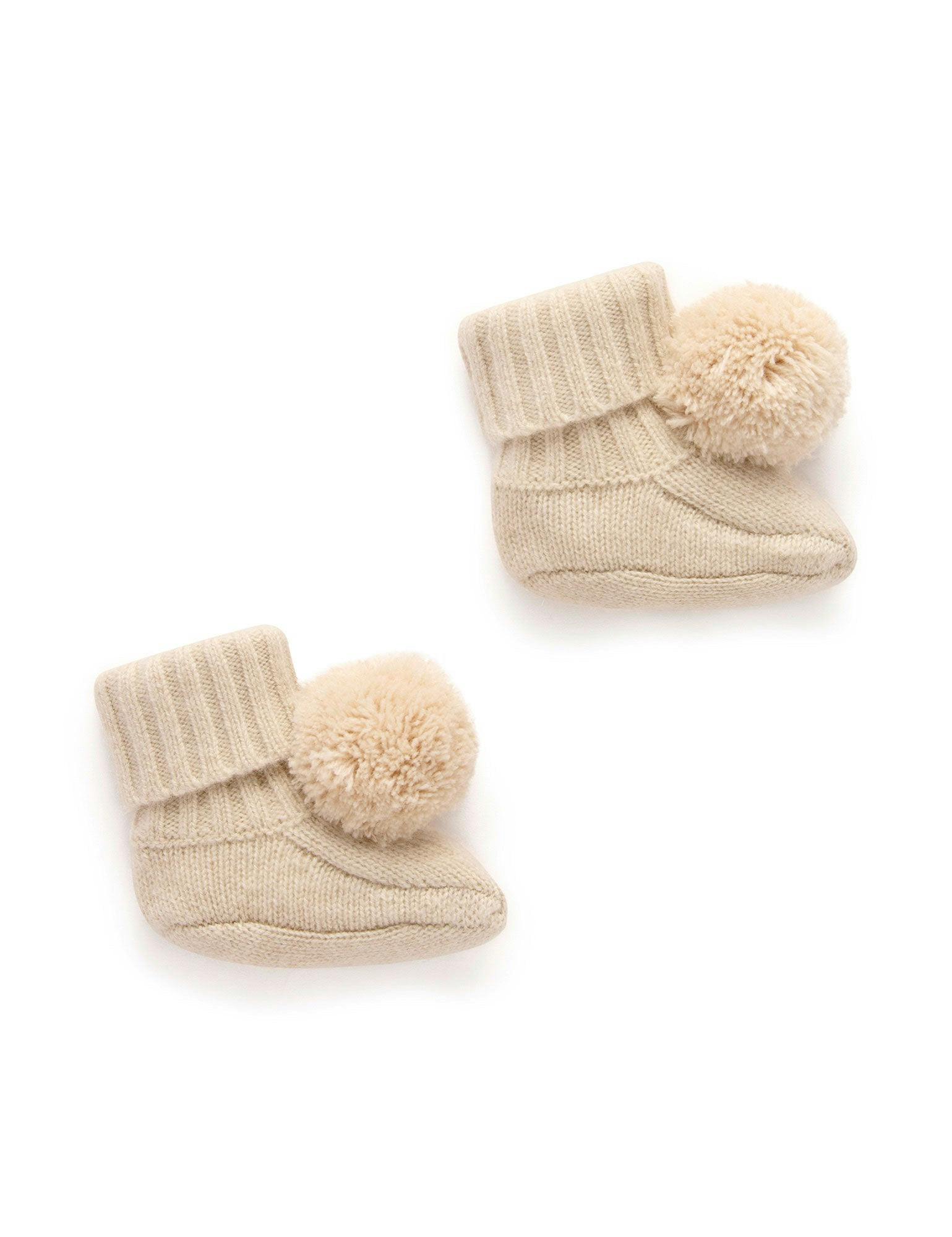 Cashmere Booties Camel Melange