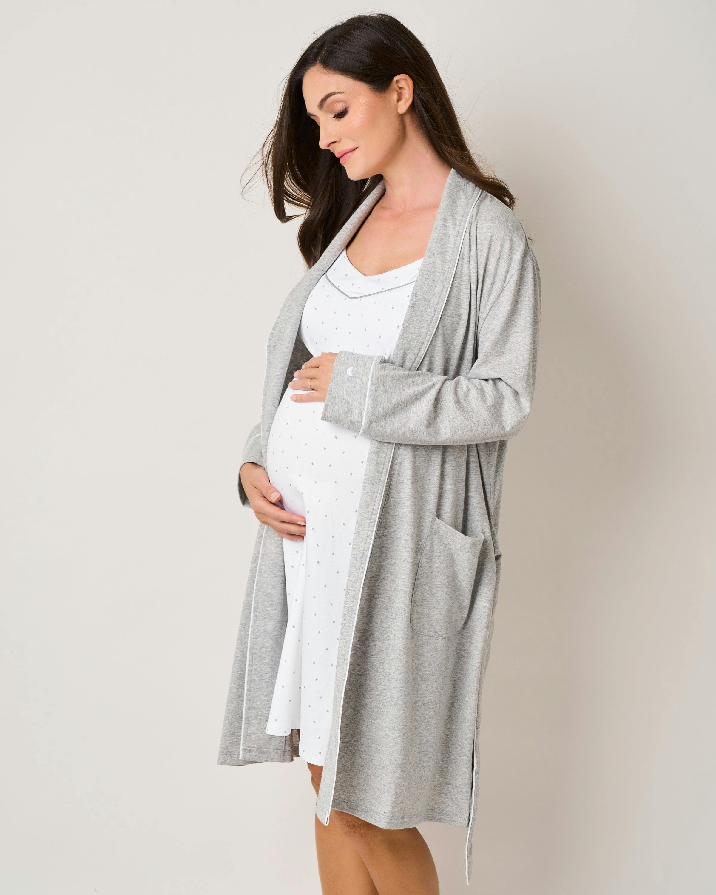 The Essential Maternity Set - Light Heather Grey & Grey Stars