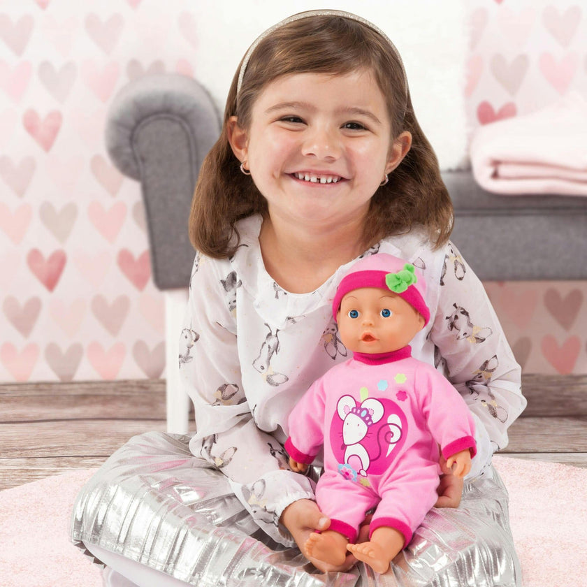 First Words 13" Pink Baby Doll Toy W/ Accessories