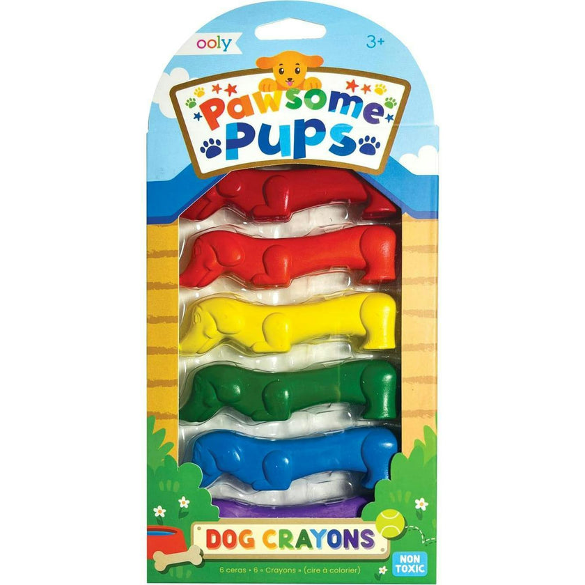 Pawsome Pups Dog Crayons - Set of 6