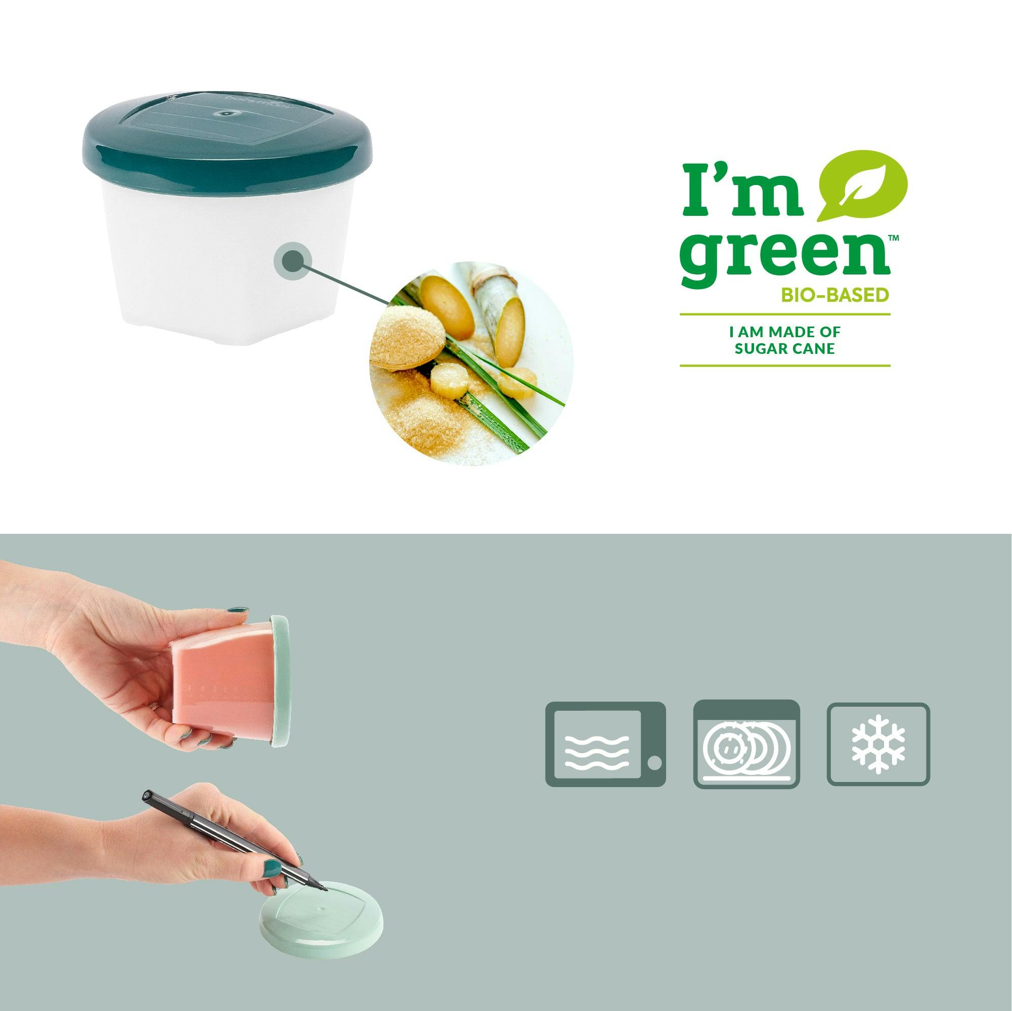 Biosourced Baby Food Storage Jars | Plant-Based, BPA-Free