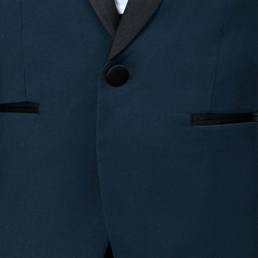 Navy Moustache Shawl Lapel Tuxedo Set