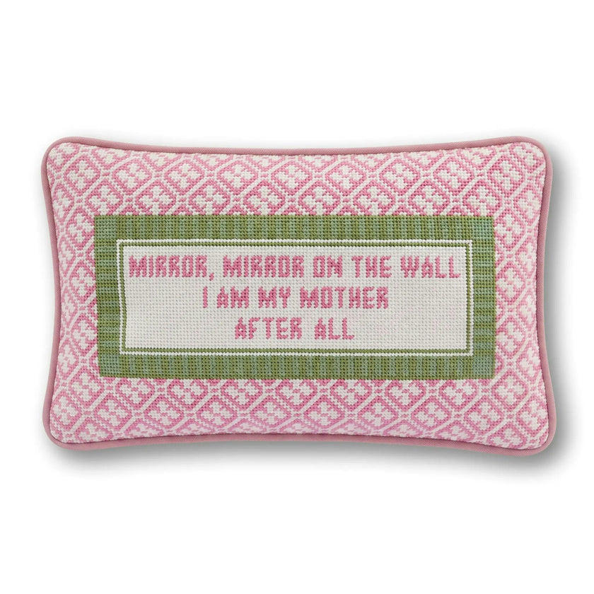 Mirror Mirror Needlepoint Pillow