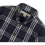 Organic Stretch Poplin Long Sleeve Button Down Shirt, Blue