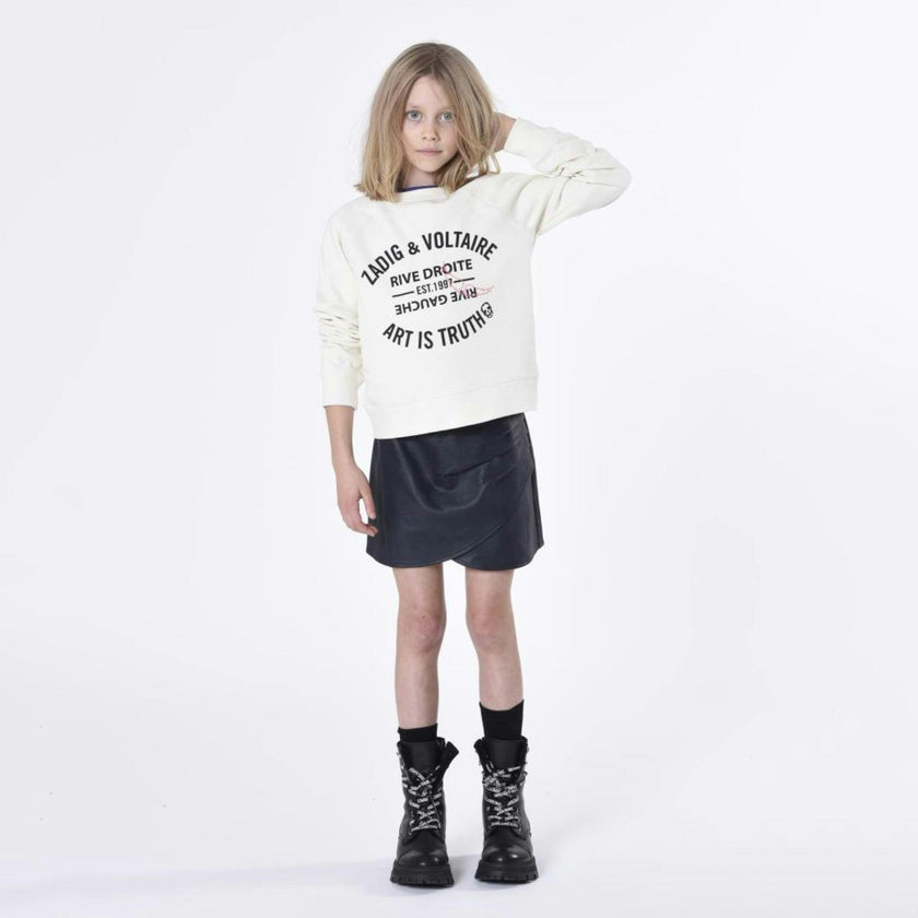 ZADIG & VOLTAIRE Logo-Print Laces Leather Combat Boots