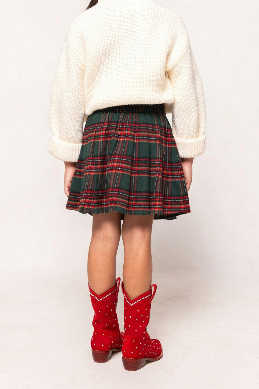 Mini Addison Skort in Evergreen Plaid
