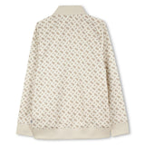 Sand Logo Pattern Bomber Jacket