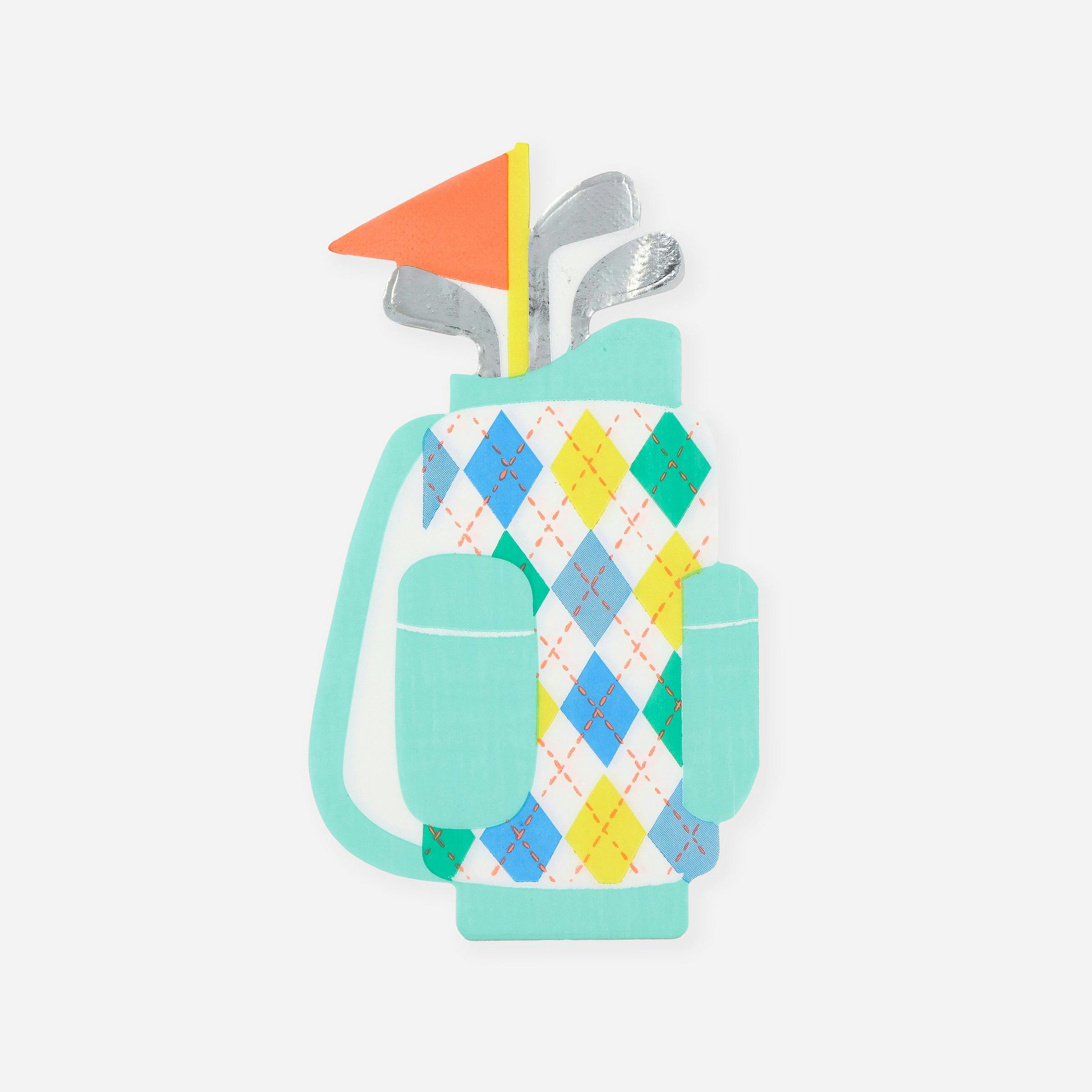 Golf Bag Shaped Napkins