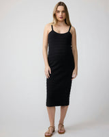 Sleeveless Pointelle Knit Maternity Midi Dress