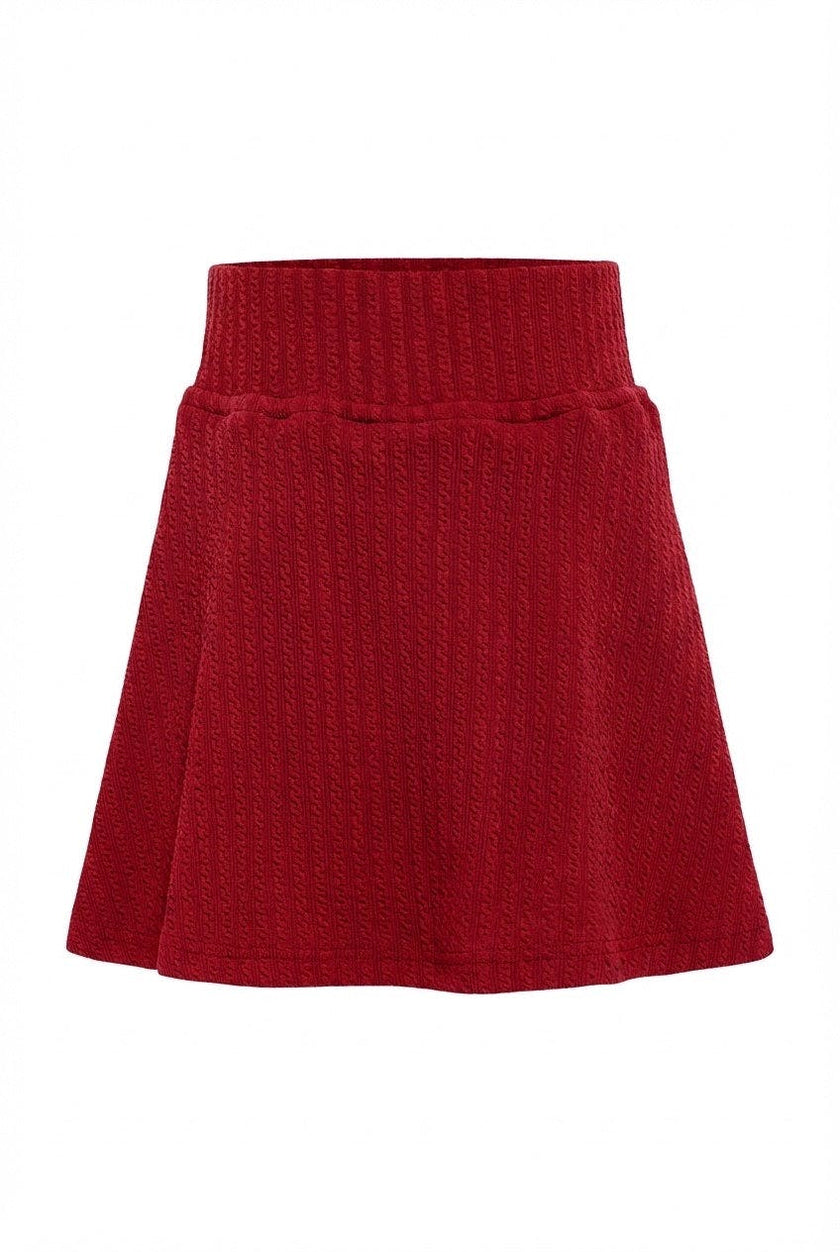 Libba Skirt Textured Red