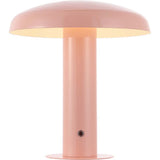 Suillius 11" Contemporary Bohemian Rechargeable/Cordless Iron Integrated LED Mushroom Table Lamp