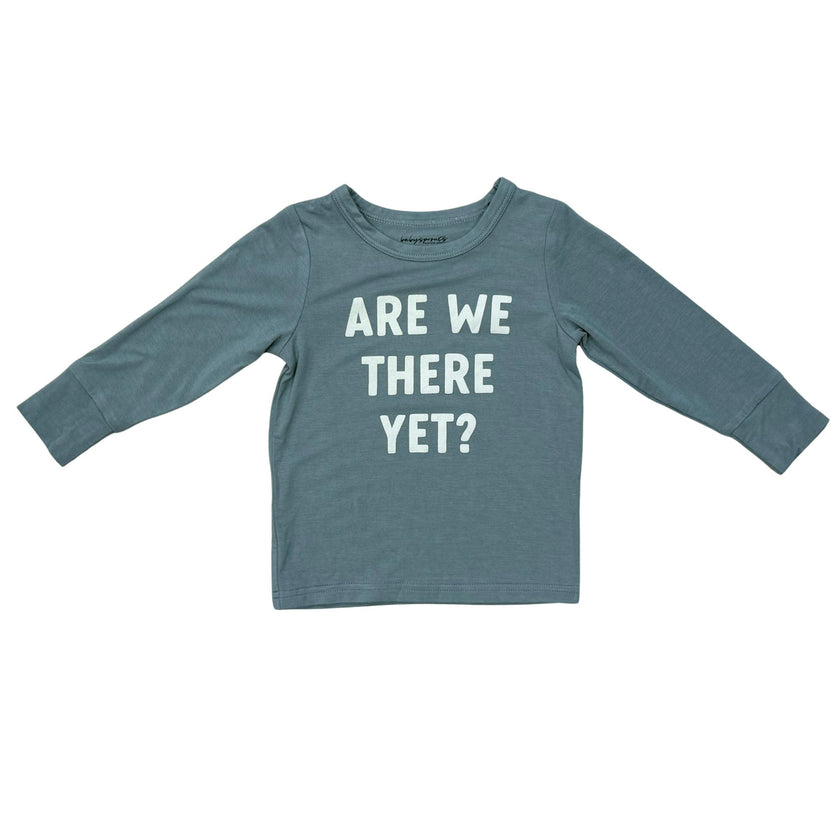 Boys Long Sleeve Tee in Are We There Yet?