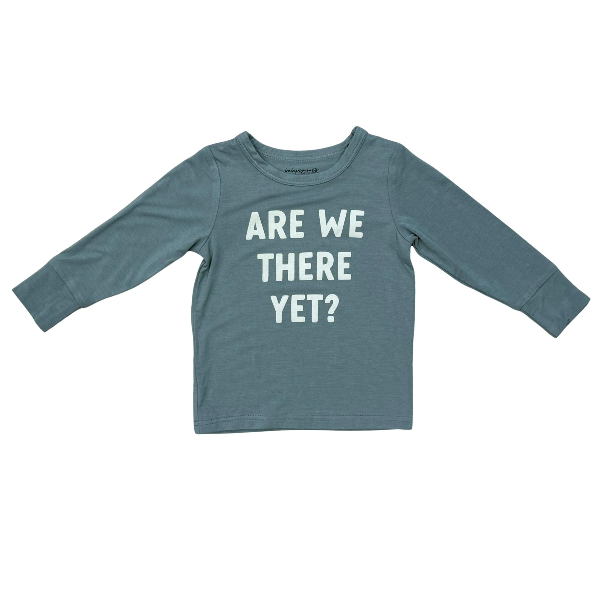 Boys Long Sleeve Tee in Are We There Yet?