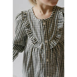 Indigo Gingham Dress, Blue