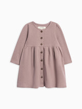 Arden Waffle Knit Button Front Dress