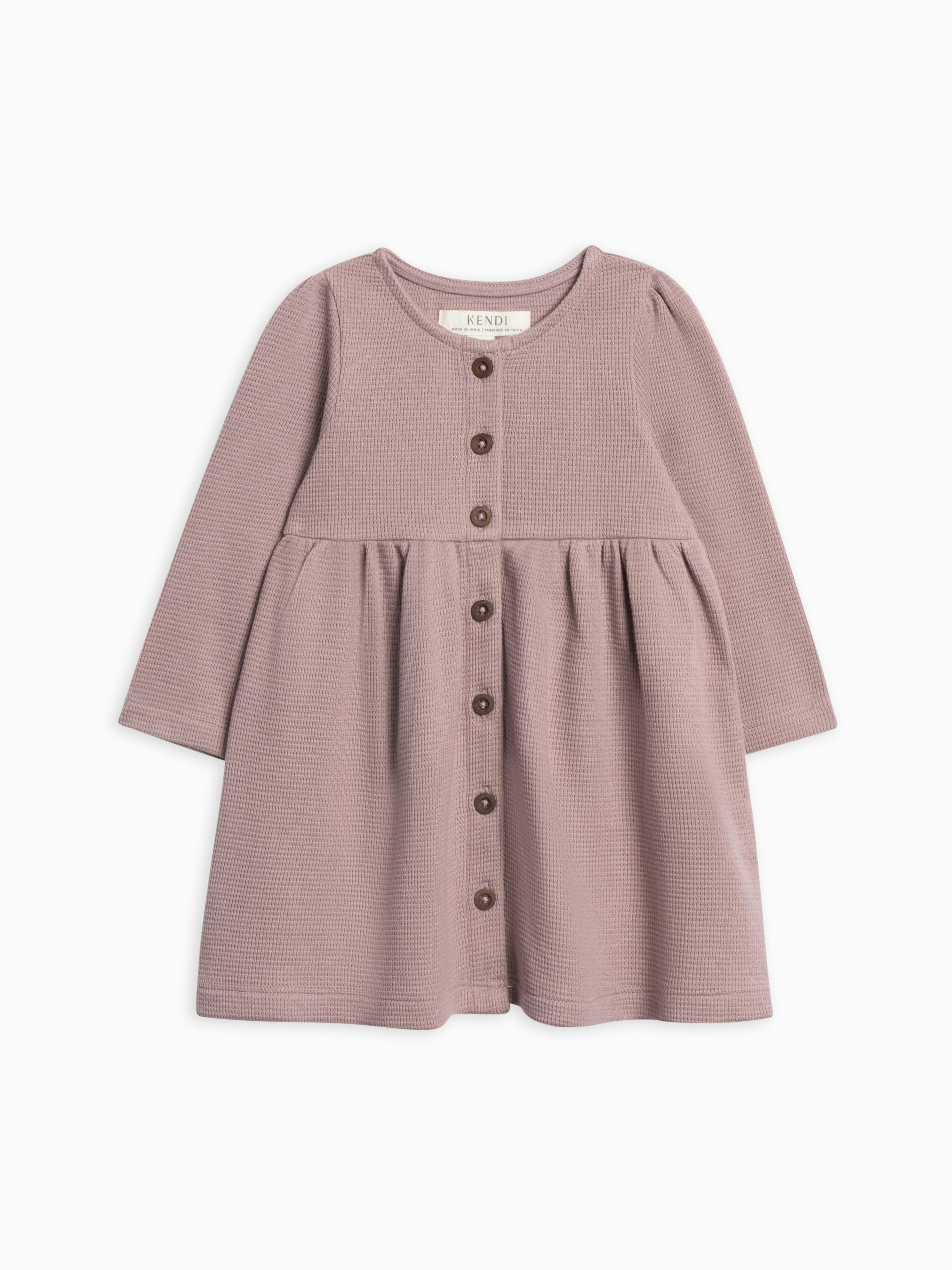 Arden Waffle Knit Button Front Dress